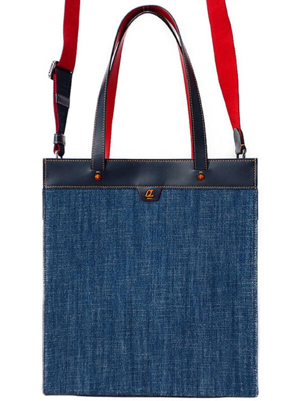 Christian Louboutin Ruistote Convertible 2way Tote black calfskin Leather